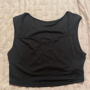 Black crop top, size medium